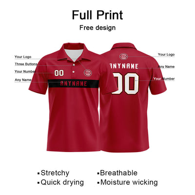 Custom Football Polo Shirts  for Men, Women, and Kids Add Your Unique Logo&Text&Number Tampa Bay enthsush