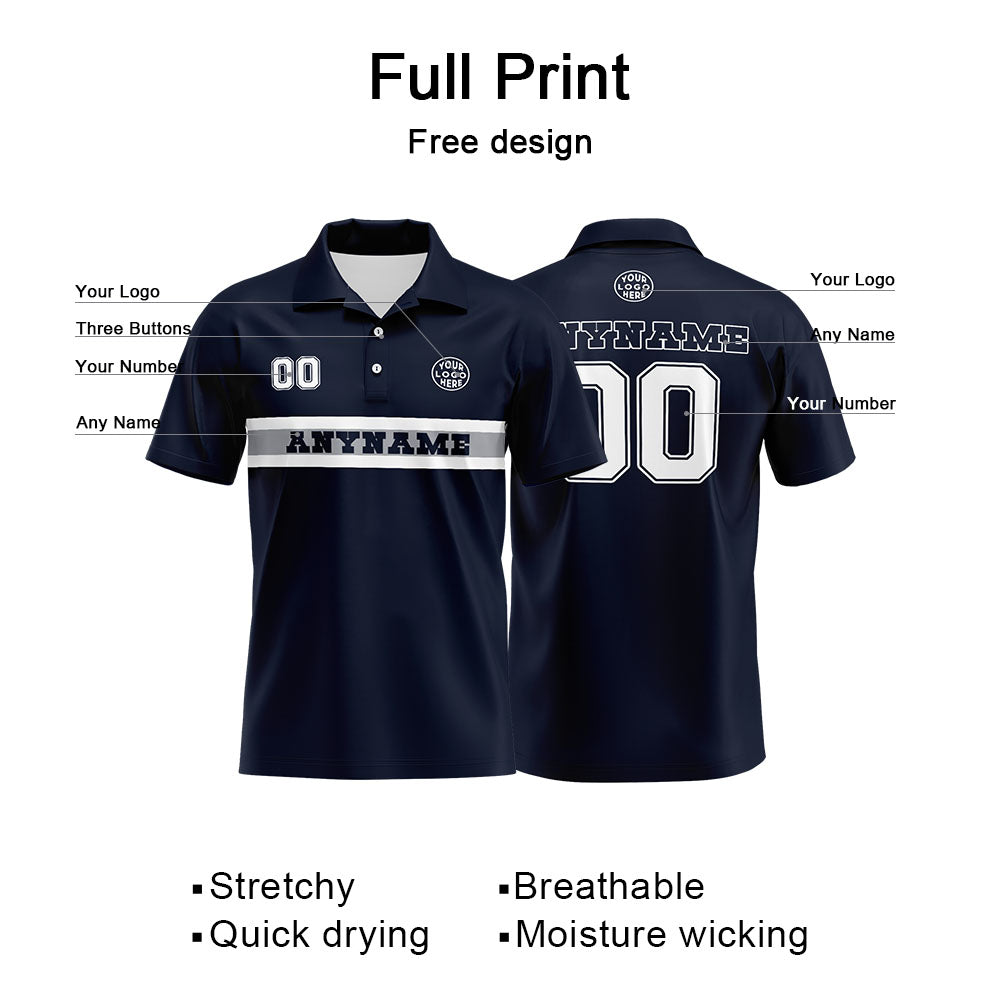 Custom Football Polo Shirts  for Men, Women, and Kids Add Your Unique Logo&Text&Number Dallas enthsush