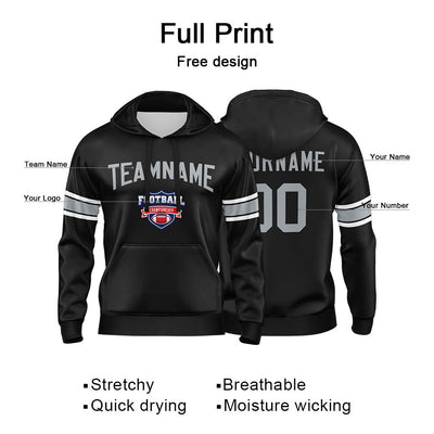 Custom Sweatshirt Hoodie For Men Women Girl Boy Print Your Logo Name Number Black&White&Gray enthsush