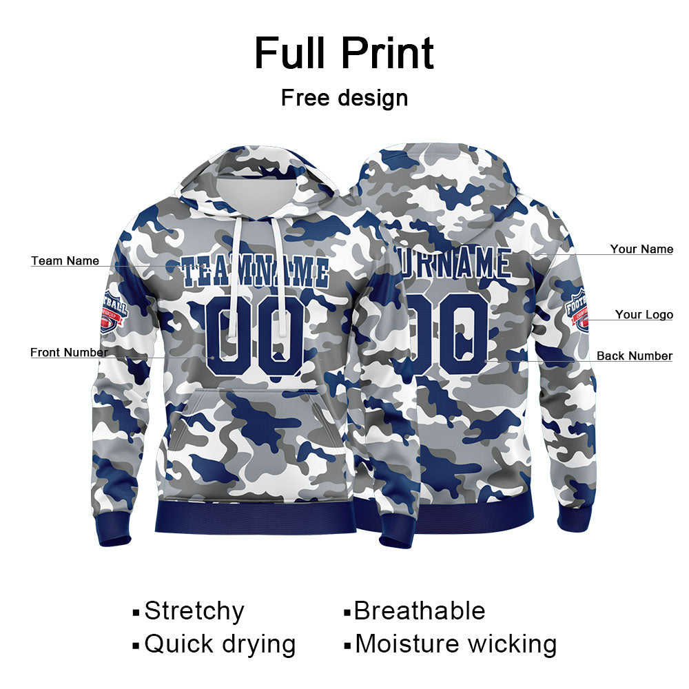 Custom Sweatshirt Hoodie For Men Women Girl Boy Print Your Logo Name Number Royal&Gray enthsush