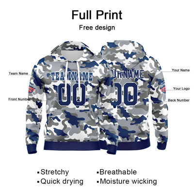 Custom Sweatshirt Hoodie For Men Women Girl Boy Print Your Logo Name Number Royal&Gray enthsush