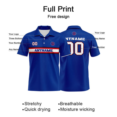 Custom Football Polo Shirts  for Men, Women, and Kids Add Your Unique Logo&Text&Number Buffalo enthsush