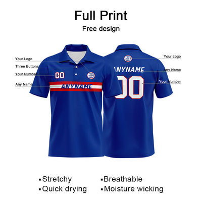 Custom Football Polo Shirts  for Men, Women, and Kids Add Your Unique Logo&Text&Number New York enthsush