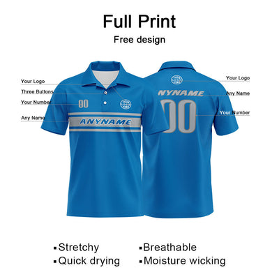 Custom Football Polo Shirts  for Men, Women, and Kids Add Your Unique Logo&Text&Number Detroit enthsush
