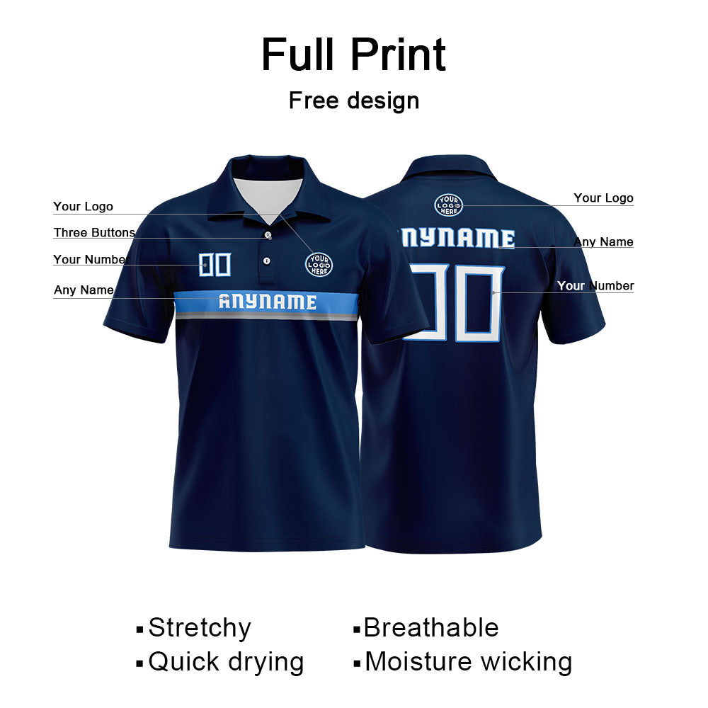 Custom Football Polo Shirts  for Men, Women, and Kids Add Your Unique Logo&Text&Number Tennessee enthsush