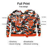 Custom Sweatshirt Hoodie For Men Women Girl Boy Print Your Logo Name Number Orange&Black