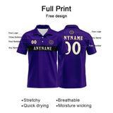 Custom Football Polo Shirts  for Men, Women, and Kids Add Your Unique Logo&Text&Number Baltimore