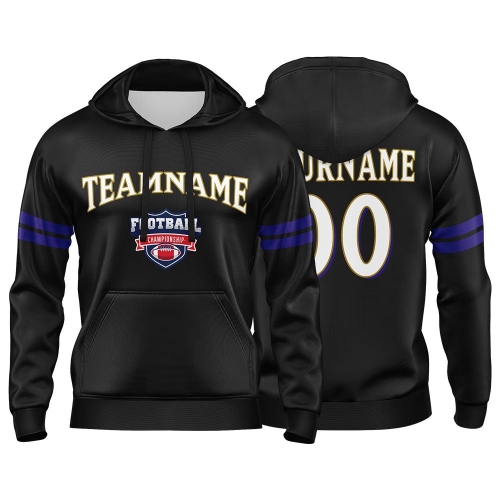 Custom Sweatshirt Hoodie For Men Women Girl Boy Print Your Logo Name Number Black&Purple&White&Gold enthsush