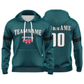 Custom Sweatshirt Hoodie For Men Women Girl Boy Print Your Logo Name Number Midnight Green&Black&White enthsush