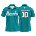 Custom Football Polo Shirts  for Men, Women, and Kids Add Your Unique Logo&Text&Number Miami enthsush
