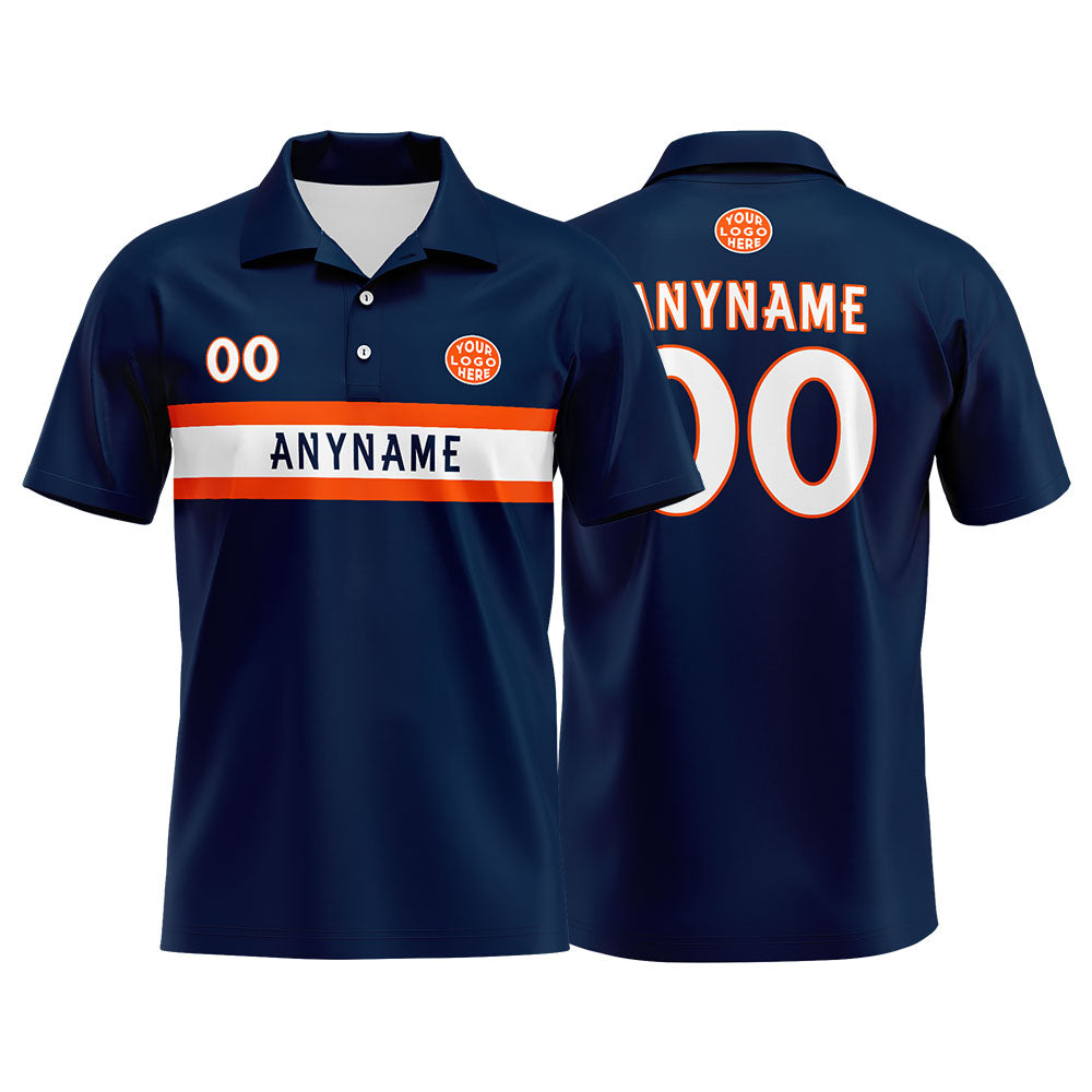 Custom Football Polo Shirts  for Men, Women, and Kids Add Your Unique Logo&Text&Number Denver enthsush