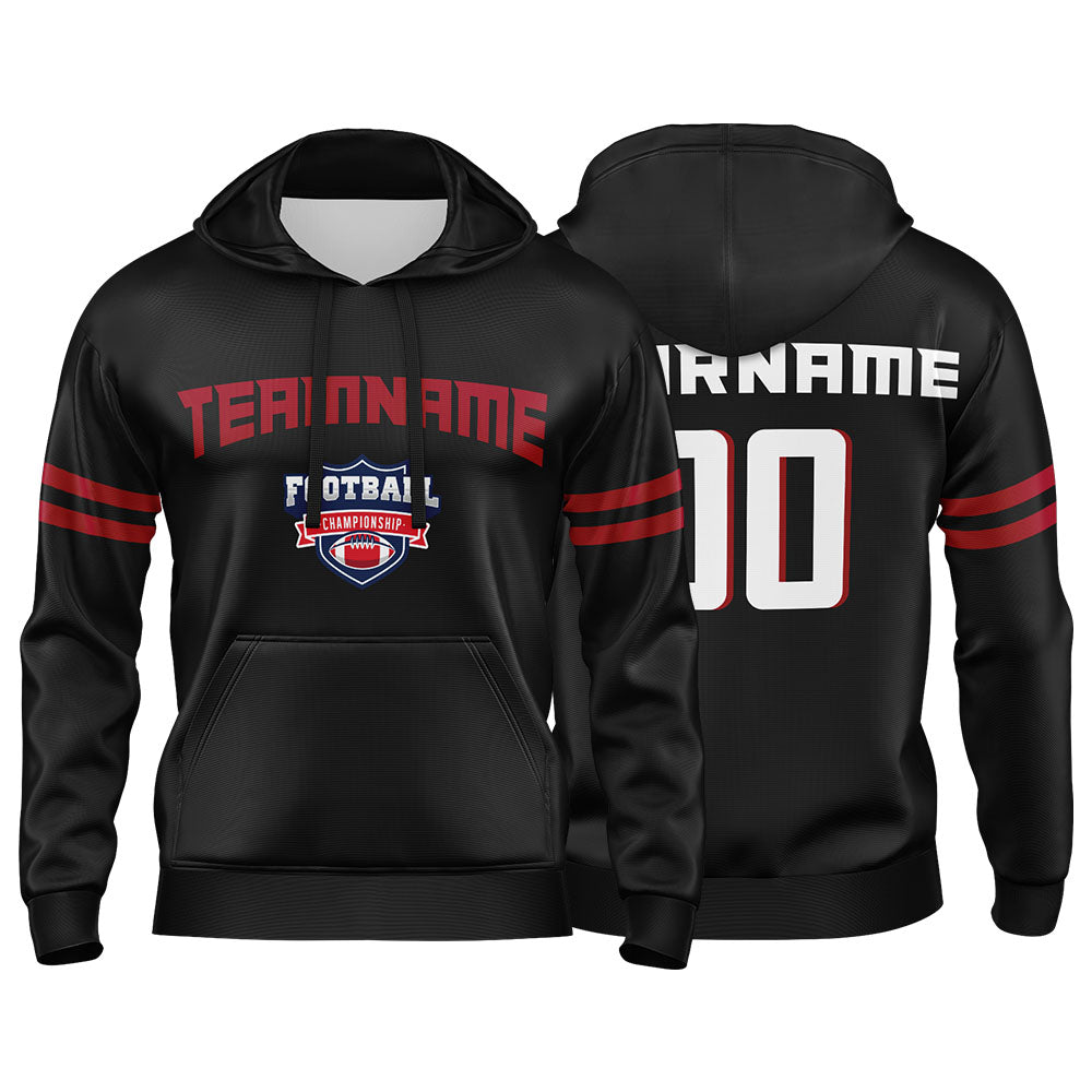 Custom Sweatshirt Hoodie For Men Women Girl Boy Print Your Logo Name Number Black&Red&White enthsush