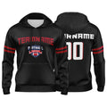 Custom Sweatshirt Hoodie For Men Women Girl Boy Print Your Logo Name Number Black&Red&White enthsush
