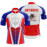 Custom Men's Cycling Jersey Short Sleeve Cycling Clothing Full-Zip Bike Jacket with Pockets