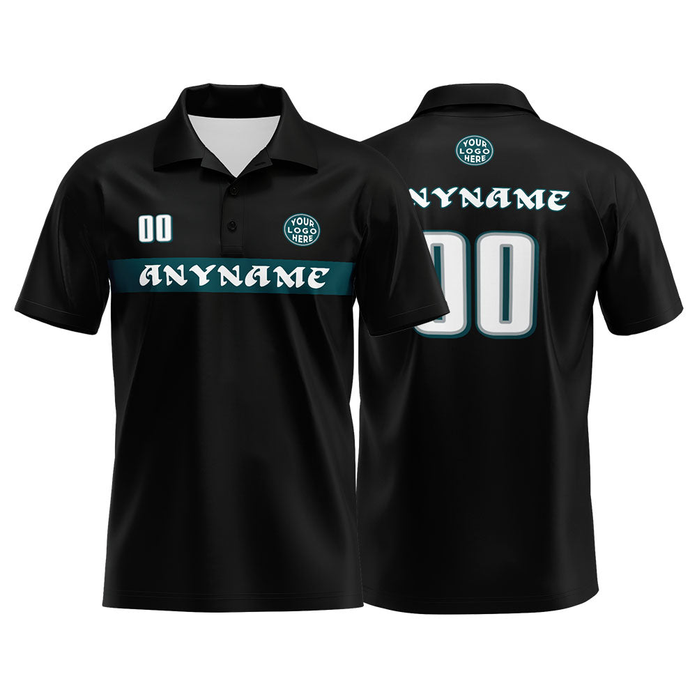 Custom Football Polo Shirts  for Men, Women, and Kids Add Your Unique Logo&Text&Number Pittsburgh enthsush