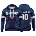 Custom Sweatshirt Hoodie For Men Women Girl Boy Print Your Logo Name Number Navy&White&Gray enthsush