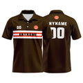 Custom Football Polo Shirts  for Men, Women, and Kids Add Your Unique Logo&Text&Number Cleveland enthsush