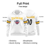 Custom Sweatshirt Hoodie For Men Women Girl Boy Print Your Logo Name Number White&Black&Yellow