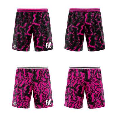 Custom Reversible Basketball Suit for Adults and Kids Personalized Jersey Black&Pink enthsush