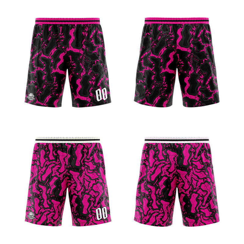 Custom Reversible Basketball Suit for Adults and Kids Personalized Jersey Black&Pink