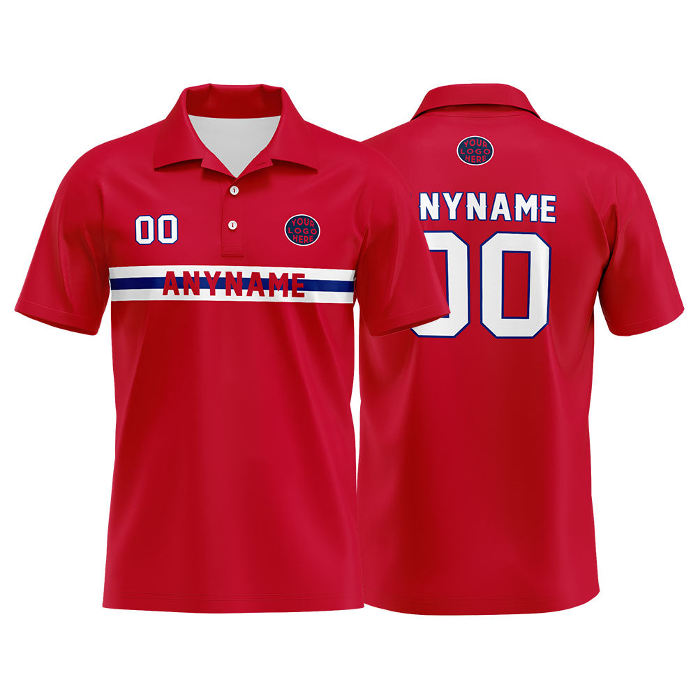 Custom Football Polo Shirts  for Men, Women, and Kids Add Your Unique Logo&Text&Number New England enthsush