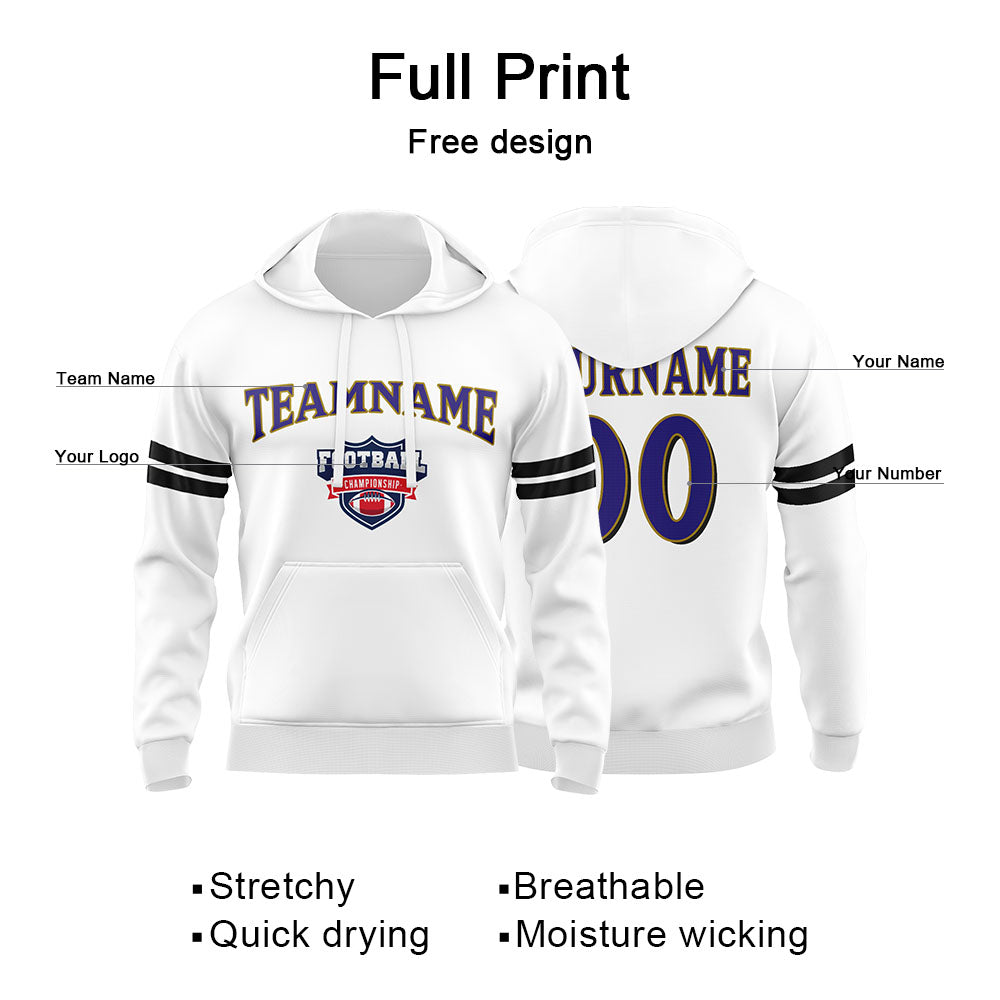 Custom Sweatshirt Hoodie For Men Women Girl Boy Print Your Logo Name Number White&Black&Purple&Gold enthsush