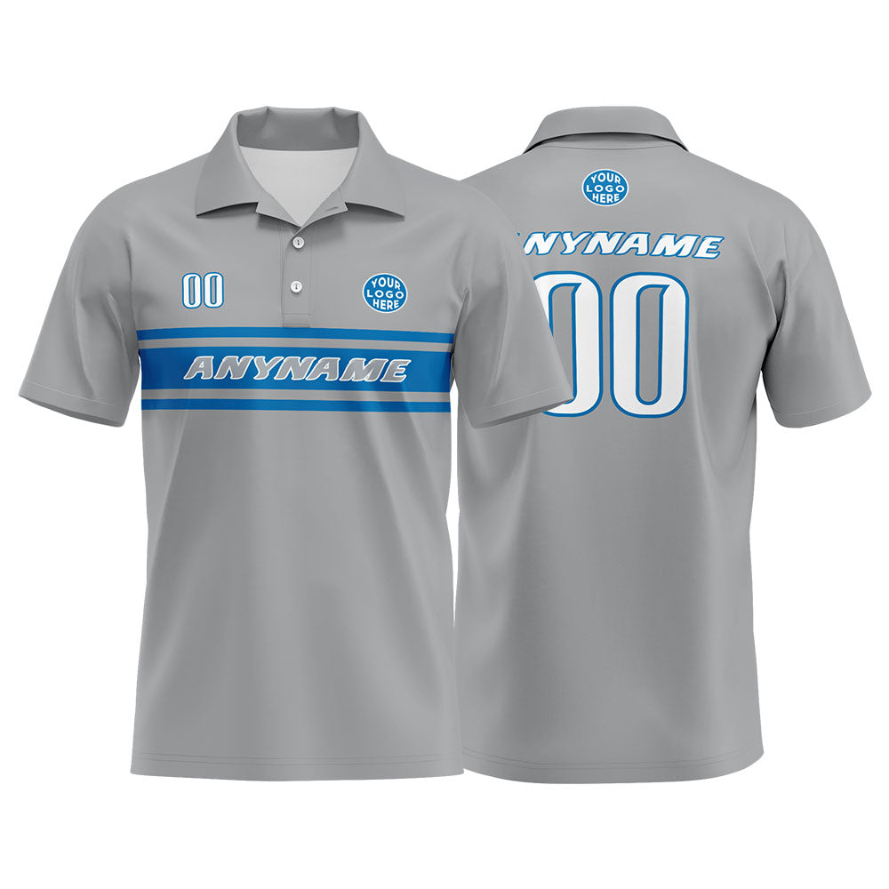Custom Football Polo Shirts  for Men, Women, and Kids Add Your Unique Logo&Text&Number Detroit enthsush