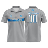 Custom Football Polo Shirts  for Men, Women, and Kids Add Your Unique Logo&Text&Number Detroit