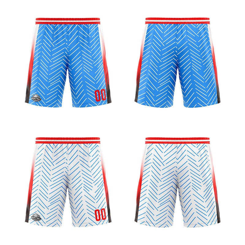 Custom Reversible Basketball Suit for Adults and Kids Personalized Jersey Light Blue&White