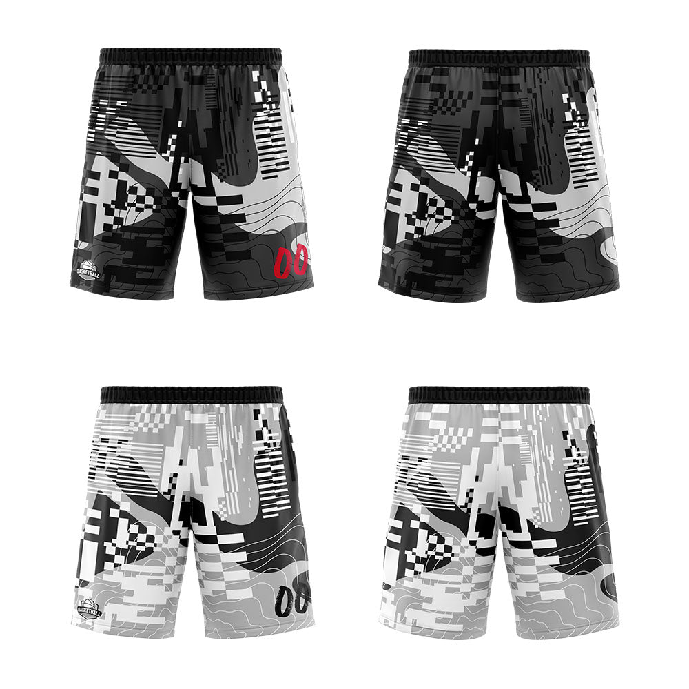 Custom Reversible Basketball Suit for Adults and Kids Personalized Jersey Black&Gray enthsush