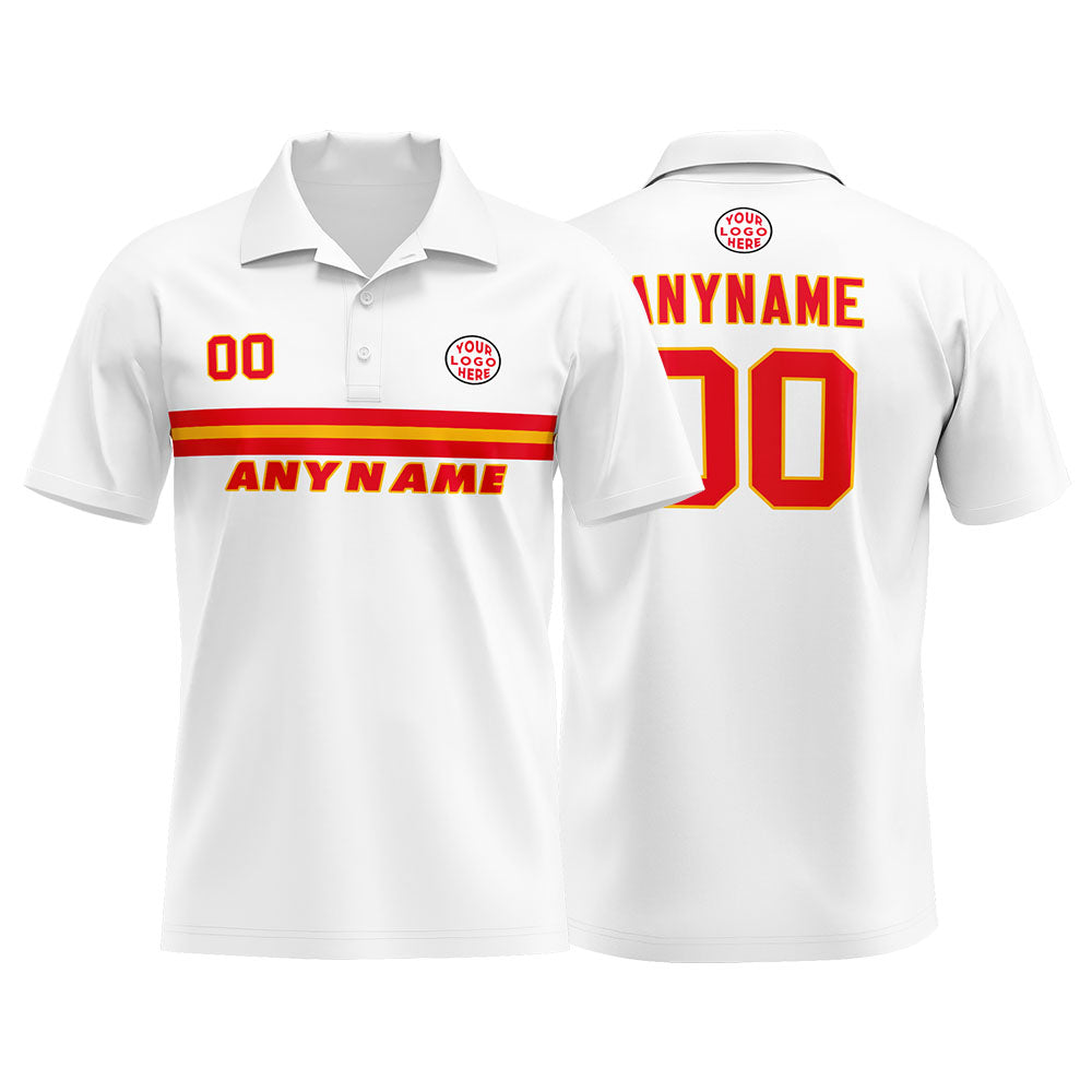 Custom Football Polo Shirts  for Men, Women, and Kids Add Your Unique Logo&Text&Number Kansas enthsush
