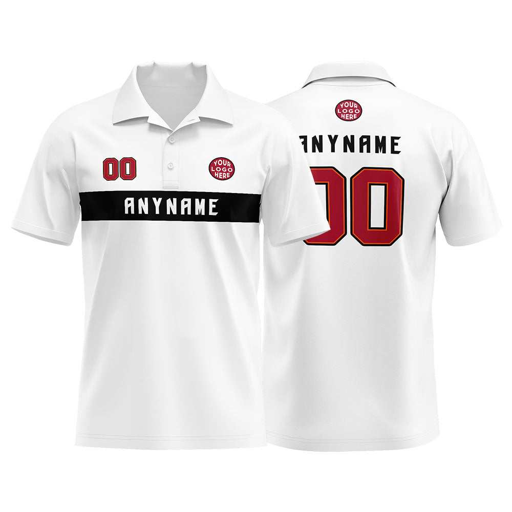 Custom Football Polo Shirts  for Men, Women, and Kids Add Your Unique Logo&Text&Number Tampa Bay enthsush