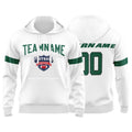 Custom Sweatshirt Hoodie For Men Women Girl Boy Print Your Logo Name Number White&Green&Black enthsush