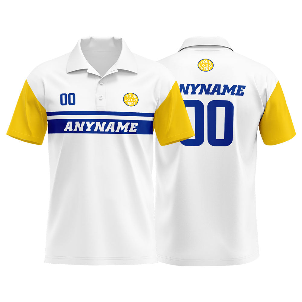 Custom Football Polo Shirts  for Men, Women, and Kids Add Your Unique Logo&Text&Number Los Angeles enthsush