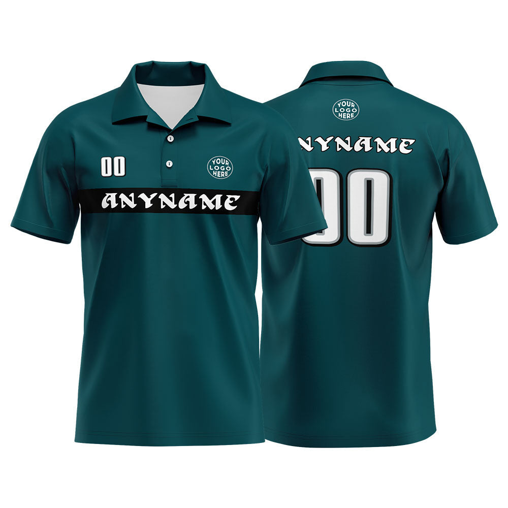 Custom Football Polo Shirts  for Men, Women, and Kids Add Your Unique Logo&Text&Number Pittsburgh enthsush