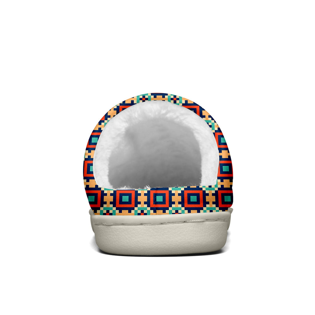 Custom Your Own Personalized Cotton Slippers for Dog Cat Lover Add Any Text Photoes Red&Navy Lattice enthsush
