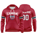 Custom Sweatshirt Hoodie For Men Women Girl Boy Print Your Logo Name Number Red&White&Navy enthsush