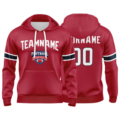 Custom Sweatshirt Hoodie For Men Women Girl Boy Print Your Logo Name Number Red&White&Navy enthsush