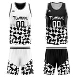 Custom Reversible Basketball Suit for Adults and Kids Personalized Jersey White&Black