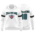 Custom Sweatshirt Hoodie For Men Women Girl Boy Print Your Logo Name Number White&Midnight Green&Black enthsush