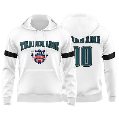 Custom Sweatshirt Hoodie For Men Women Girl Boy Print Your Logo Name Number White&Midnight Green&Black enthsush