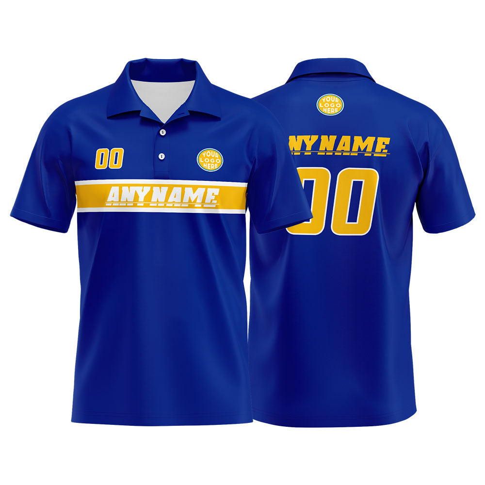 Custom Football Polo Shirts  for Men, Women, and Kids Add Your Unique Logo&Text&Number Los Angeles enthsush