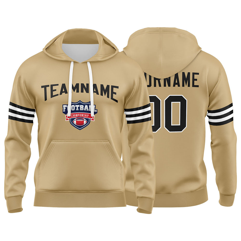 Custom Sweatshirt Hoodie For Men Women Girl Boy Print Your Logo Name Number Gold&Black&White enthsush