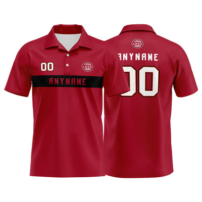 Custom Football Polo Shirts  for Men, Women, and Kids Add Your Unique Logo&Text&Number Tampa Bay enthsush