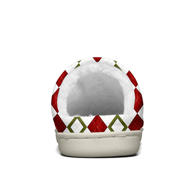 Custom Your Own Personalized Cotton Slippers for Dog Cat Lover Add Any Text Photoes Red&Green&White Christmas enthsush