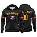 Custom Sweatshirt Hoodie For Men Women Girl Boy Print Your Logo Name Number Black&Yellow&Burgundy enthsush