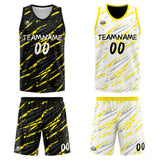 Custom Reversible Basketball Suit for Adults and Kids Personalized Jersey Damage-Yellow