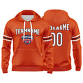 Custom Sweatshirt Hoodie For Men Women Girl Boy Print Your Logo Name Number Orange&Navy&White enthsush