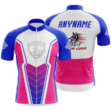 Custom Men's Cycling Jersey Short Sleeve Cycling Clothing Full-Zip Bike Jacket with Pockets