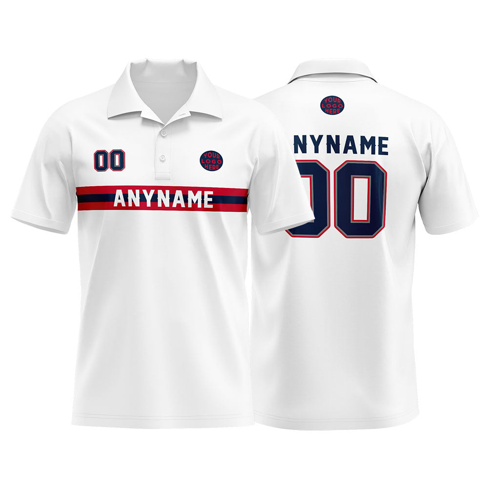 Custom Football Polo Shirts  for Men, Women, and Kids Add Your Unique Logo&Text&Number New England enthsush